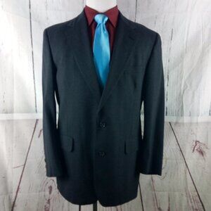 Brooks Brothers Makers Brooksease 41R 2 Button Charcoal Suit Blazer Jack…